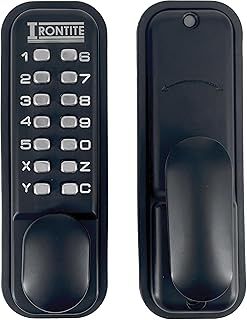 IRONTITE® Digital Door Lock Black, Combination Lock, Keyless Door Lock, Secure Your Door Shed Gate with This Code Lock, Security Front Door Lock with Hold Latch. (Black)