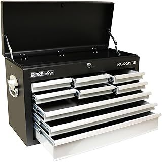 Hardcastle 9 Drawer Black Lockable Topchest Tool Box