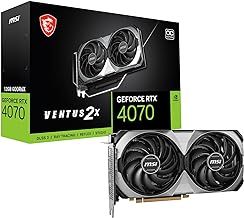 MSI GeForce RTX 4070 VENTUS 2X E 12G OC Gaming Graphics Card - 12GB GDDR6X, PCI Express Gen 4, 192-bit, 3x DP v 1.4a, HDMI 2.1a (Supports 4K & 8K HDR)