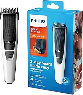Philips Beard Trimmer Series 3000 with Lift & Trim PRO system (Model BT3206/13),White/Black, Packaging may vary