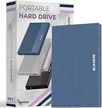 SUHSAI external hard drive 1TB Backup Data Storage HDD - 2.5" Memory Expansion Portable Hard Drive USB 3.0 Ultra Slim hard drive Compatible with Mac, Desktop, PC, PS4, PS5 (Navy Blue)
