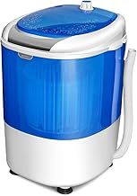 COSTWAY Portable Washing Machine, 2 in 1 Mini Single Tub Washer Spin Dryer with Timing Function, Compact Wash Machines for Flats, Dorm, RV, Camping (Blue)