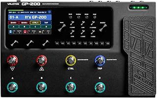 Valeton Guitar Pedal Multi-Effects Processor Guitar Bass Amp Modeling IR Cabinets Simulation with FX Loop MIDI I/O Expression Pedal Stereo OTG USB Audio Interface GP-200