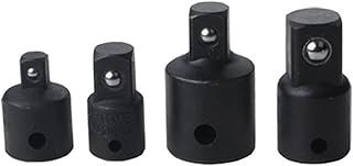 4 Pieces Ratchet Adapter, 1/2 "3/8" 1/4 "Socket Ratchet Converter Reducers Adapters Tool Set, Hand Tools Impact Adapter Chrome Vanadium Steel (Black)