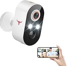 1080P Wireless Security Camera, Outdoor/Indoor Home Cam with 2-Way Talk, Smart AI Human Detection, Battery Power, 2.4G WiFi Surveillance, Color Night Vision, Cloud Storage (1-pack)