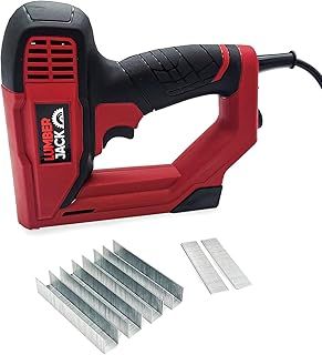 LUMBER JACK 2in1 Electric Staple Gun & Nail Gun, High/Low Power, Quick Release, Soft Grip, No Compressor, Includes Staples & Brad Nails, Ideal for DIY Projects, Ceiling Tile, Carpeting, Picture Frames