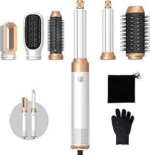 1000W Air Styler 6 in 1 Magic Styler Hot Air Styler Set, 200 Millions Negative Ionic Hair Styler with Hair Dryer Brush, Hair Dryer Curler, Auto Curling Wands, Air stylers for Women All Hair Type