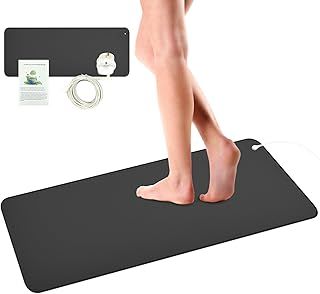 Grounding Mat, Grounding Mat Earthing UK, Grounding Mat for Bed, Enjoy The Grounding Effect Indoors, for Better Sleep, Pain, and Stress Relief（30 * 100CM）with Rubber Non-Slip Sole
