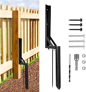 Heavy Duty Steel Fence Post Repair Kit,Fence Post Anchor Ground Spike,Fence Post Support Stake for Repairing Damaged Fence Gate Posts Sign Posts or Mailbox