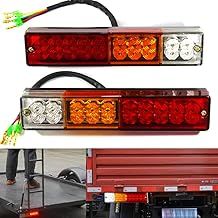 WDragon 2-PACK 20 LED Trailer Tail Rear Light,Turn Signal Reverse Brake Lamp for Trailer Truck Lorry Caravan Van Tractor 3W DC12V