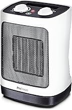 Pro Breeze 2000W Mini Ceramic Fan Heater - 3 Heat Settings & Fan Only Mode with Built-in Overheat and Tip Over Protection, Electric Heater for Home, Office and Bedroom (White)