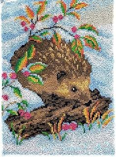 Latch Hook Rug Kits, DIY Latch Hook Rug, Home Carpet Rug Making Canvas Kits, DIY Crochet Kits Embroidery Kits Needlework Crafts for Home Decor, Latch Hook Kits for Beginners Kids Adults, 50 X 38 cm
