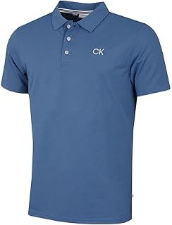 Calvin Klein Mens 2025 Central Eco Light Wicking Golf Polo Shirt