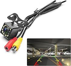 Car Backup Camera Reversing Camera with 12-LED Night Vision IP66 Waterproof Rear View Camera Wide Viewing Angle Lens Parking Camera for Cars Trucks Vans SUVs RVs Caravan