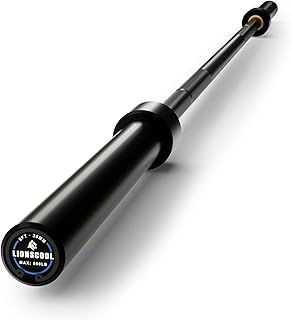 LIONSCOOL Premium 4ft/5ft/6ft Barbell for Strength Training and Olympic Weightlifting, 2 Inch Bar for Squats, Curls, Deadlifts, Presses, Hip Thrusts