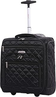 Aerolite 45x36x20cm easyJet Maximum Size Eco Friendly 28L Under Seat Travel Trolley Bag Carry On Cabin Hand Luggage Suitcase 45x36x20 with 5 Year Warranty (Black)