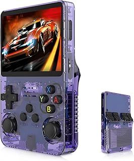 R36S Handheld Games Consoles,3.5 Inch IPS Screen Handheld Retro Game Console,DDR3L 1GB Retro Video Game Console for Linux System (128G)