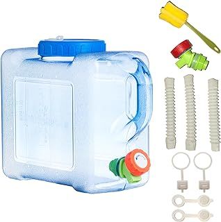 Sparkstarses Water Container, 5L Water Container with Tap, Camping Water Carrier, Plastic Water Tank for Kitchen, RV, Van, Truck, Camping, School, Hospital, Outdoor, Garden (5L)