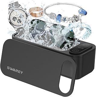 SWAREY 680ML Ultrasonic Cleaner 45000Hz Professional Ultrasonic Jewellery Cleaner with 5 Digital Timer and Watches Stand for Jewelry Glasses Rings Dentures Braces Jewellery Cleaner Ultrasonic Machine