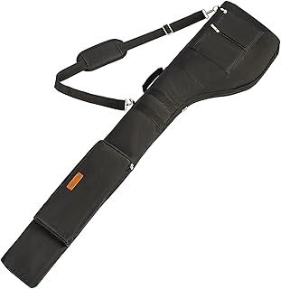 Golf Carry Bag 8-10Pack Golf Club Travel Bag Case with Strap and 3 Pocket Soft Foldable Sunday Bag Pouch Golf Training Practice Portable Pencil Zipper Pouch Lightweight