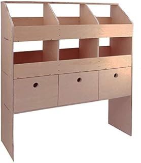Wooden Van Racking Unit 6 Pigeon Hole Compartments & 3 Deep Drawers With Removable Dividers 12mm Thick Plywood Shelving Tool Accessories Storage System 102cm x 120cm x 30cm