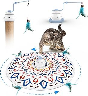 Tyasoleil Interactive Cat Toys - 3 in 1 Smart Kitten Toys with Automatic Motor, 3 Modes for Indoor Cats