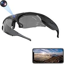 Wifi Camera Sunglasses Sports HD 4K Video Recording Glasses DVR Eyewear with UV400 Protection Polarized Lenses for Outdoor Sports Supports iOS&Android Supports Up to 256G TF Card
