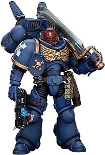 HiPlay JoyToy Warhammer 40K Collectible Figure: Ultramarines Jump Pack Intercessors Sergeant With Plasma Pistol And Power Sword 1:18 Scale Action Figures JT1378