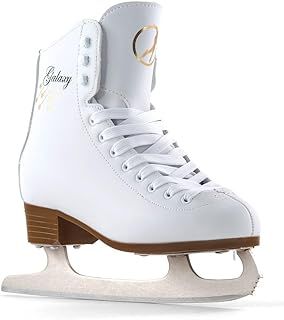 SFR Galaxy Figure Ice Skate with Pre-Sharpened Carbon Stainless Blade and Ergonomic Heel Design | Timeless and Elegant Women's and Men’s Ice Skating Nu-buck Sueded Feel Lining and Printed Side Details