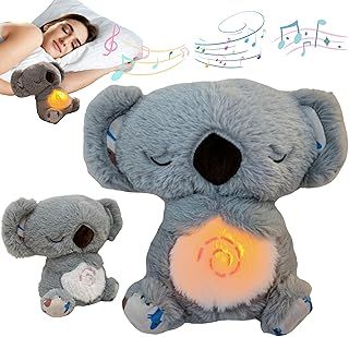 JULI Anxiety Relief Koala, Breathing Teddy Anxiety Bear with Calming Music, Lights, Sleeping Otter Plush, Soothing Koala for Adults & Kids, Stress Relief Stuffed Animal (3-Level Adjustable Volume)
