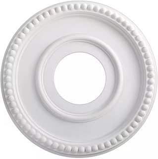 Ceiling Rose,Ceiling Rose Polystyrene Lighting Pu European Style Light Board Ceiling Fan Light Base Decoration Ceiling Fan Lampshade Round Decoration(12.4inch)