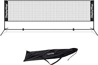 display4top Badminton Net 3M/4M/5M, Tennis Net with Height Adjustable Stand and Carry Bag, Easy to Assemble Nets for Kids & Adults Tennis, Pickleball, Badminton or Volleyball