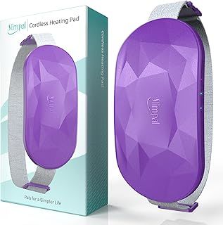 Slimpal Heats Pad for Period Pain Relief, Portable Electric Heating Pad for Back Pain Cramp, Menstrual Rechargeable USB Heated Belt Gifts for Women Girl Wife, Purple