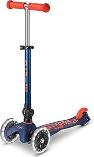 Micro Scooters | Mini Micro Deluxe LED Children's Scooter | Handlebar Adjustable & Foldable | Extra Grippy Deck | Weather Tested Stem | Light Up Wheels | Foldable | 2-5yrs | Boys & Girls