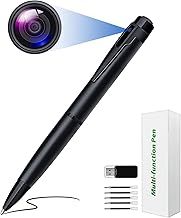 Spy Camera Pen, Mini Hidden Camera HD 1080P Nanny Pocket Cam Covert Body Audio and Video Recorder with Motion Detection for Business Meeting