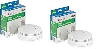 Aico EI146e Set of 2 Mains Hard Wired Smoke Alarms with 9V Battery Back Up , White