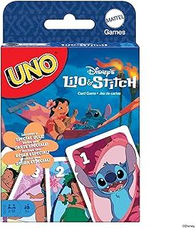 Mattel Games UNO Disney’s Lilo and Stitch Card Game for Kids, Adults & Family with Deck & Special Rule Inspired by the Movie, JCC10
