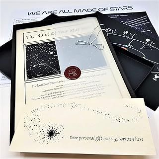 Name a Star Deluxe Gift Box Set with Heart Shaped SWAROVSKI® ELEMENT - Personalised with the name of your choice