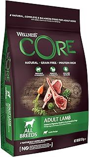 Wellness CORE Adult Lamb, 10kg, Lamb, Dry Dog Food for All Dog Breeds, All-Natural, Grain-Free, High Meat Content, Protein-Rich, Supports Healthy Digestion