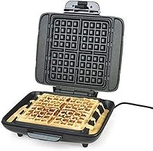Lakeland No Mess Electric Waffle Maker – Makes 4 Waffles At Once Ready In 3 Minutes