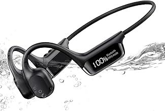 doucdoft Bone Conducting Headphones for Swimming, IPX8 Waterproof Swimming Earphone with Built-in MP3 Player 32G Memory, Open Ear Wireless Bluetooth 5.4 Headphones for Sports