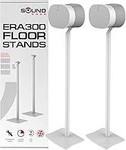 ERA300 Floor Stand, Premium Metal Design, Twin Pack (2pcs), White, Compatible with Sonos ERA 300 Speaker, Accessories Included,Cable Management, Designed in the UK, Double, Pair