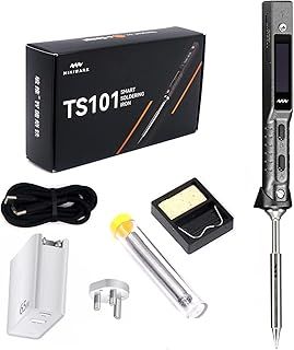 TS101 Soldering Iron Kit TS100 Upgraded PD 90W DC 65W Original Smart Digital Mini Portable Fast Heating Adjustable Temperature USB Type C Solder B2 Tip Set