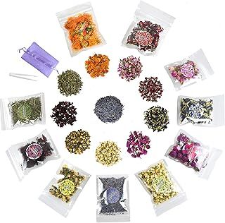Natural Dried Flowers Kit 10 Bags, Dried Flowers Herbs for Soap Making, DIY Candle, Resin Jewelry, Bath