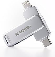 MFi Certified USB Stick 128GB Flash Drive for iPhone Photo Stick, USB C Memory Stick High-Speed USB C flash drive, Photo Storage for iPhone/iPad/Android/PC