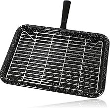SPARES2GO Small Grill Pan, Rack & Detachable Handle Compatible with Neff Oven Cookers