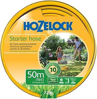 (HOZELOCK) STARTER GARDEN HOSE PIPE - 50M | HOSES AND FITTINGS TOOLS, 1 X QTY - 7250, Yellow