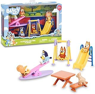 Bluey - Playset, Playset with 5 Series Character Figures and Park Accessories, Swing, Slide, Rocker and Picnic Table, Boys and Girls + 3 Years, Famous (BLY51000)