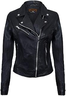 Ladies Leather Jacket Classic Biker Style Real Leather Womens Jacket