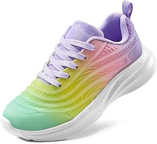 DREAM PAIRS Trainers for Boys Girls Lace-up Athletic Sneakers Durable Kids Running Shoes